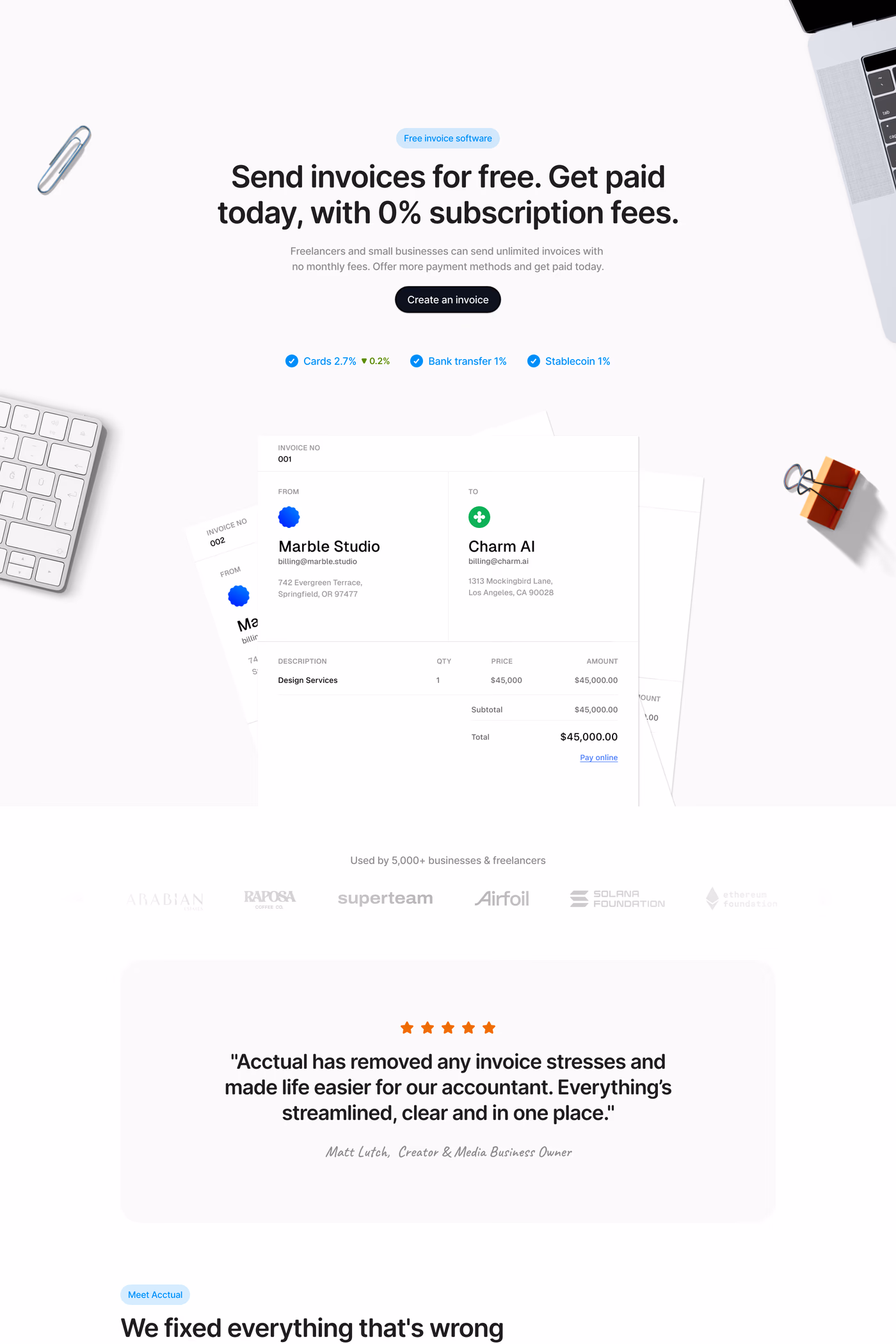 Acctual about page