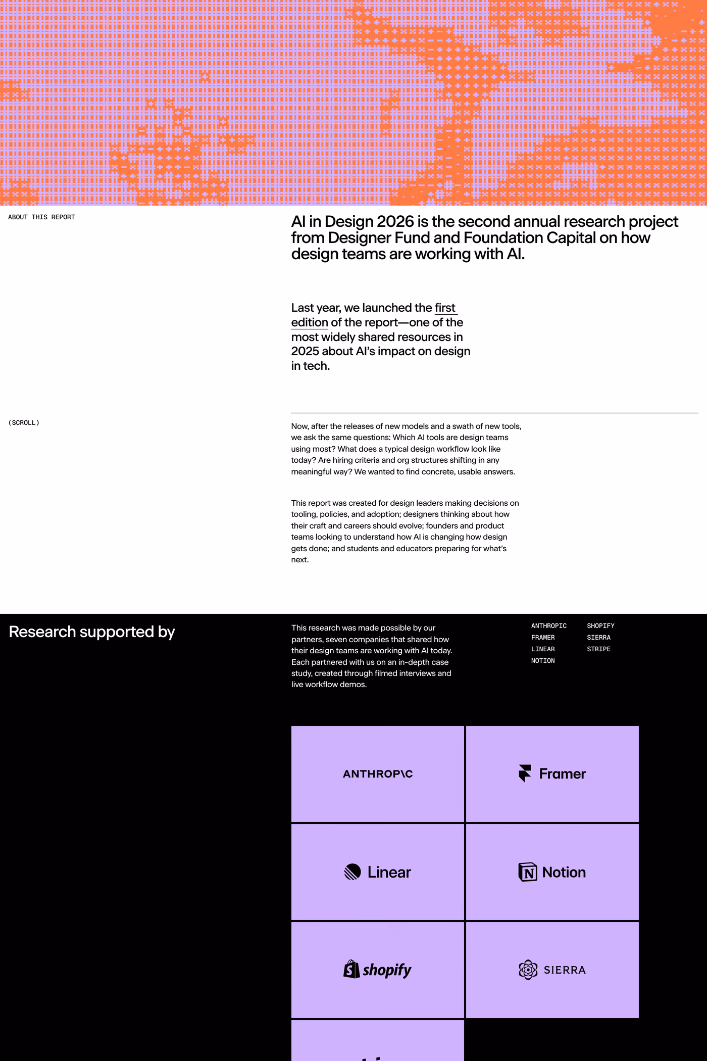 AI in Design Report 2026 about page
