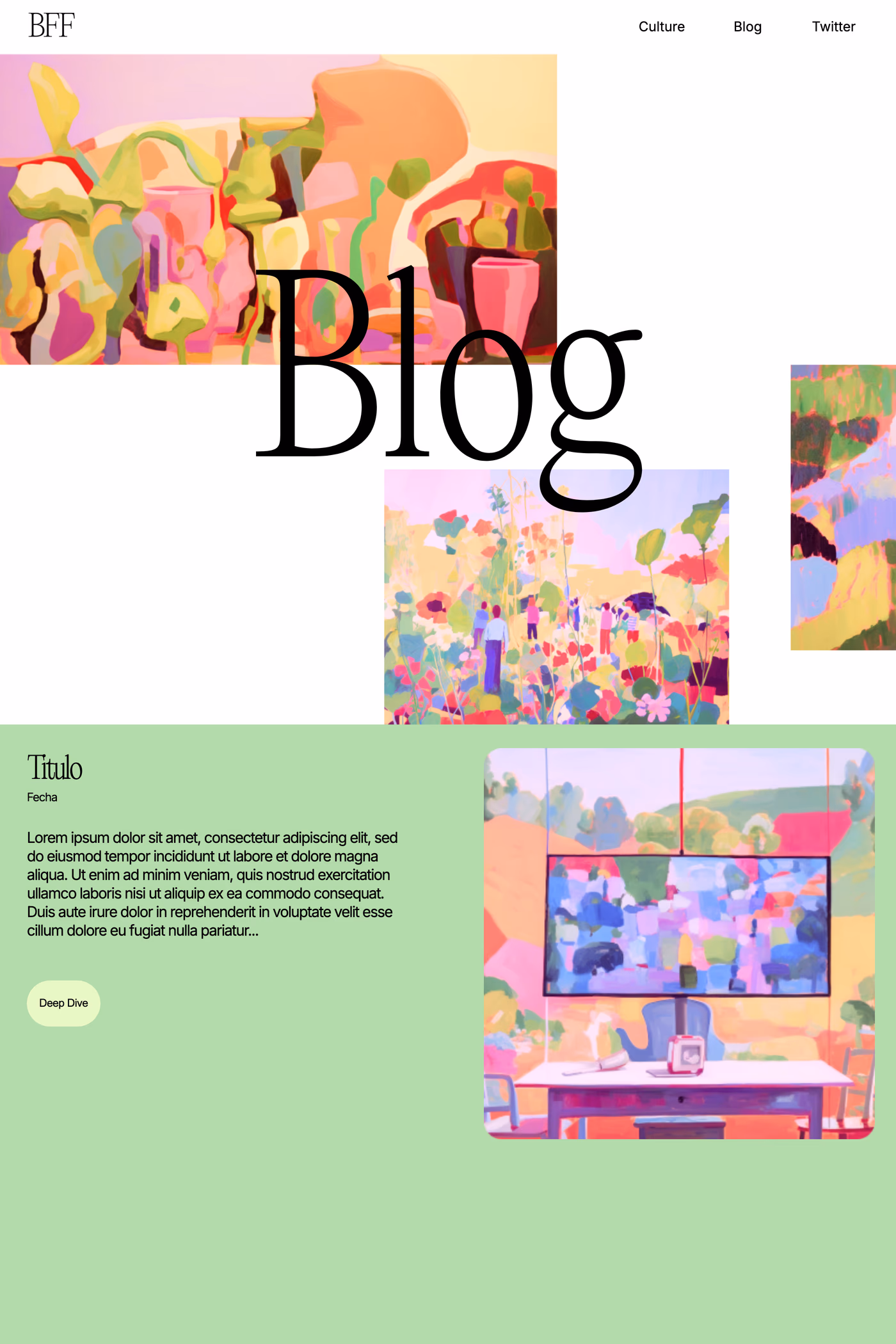 Best Friend Finance blog page