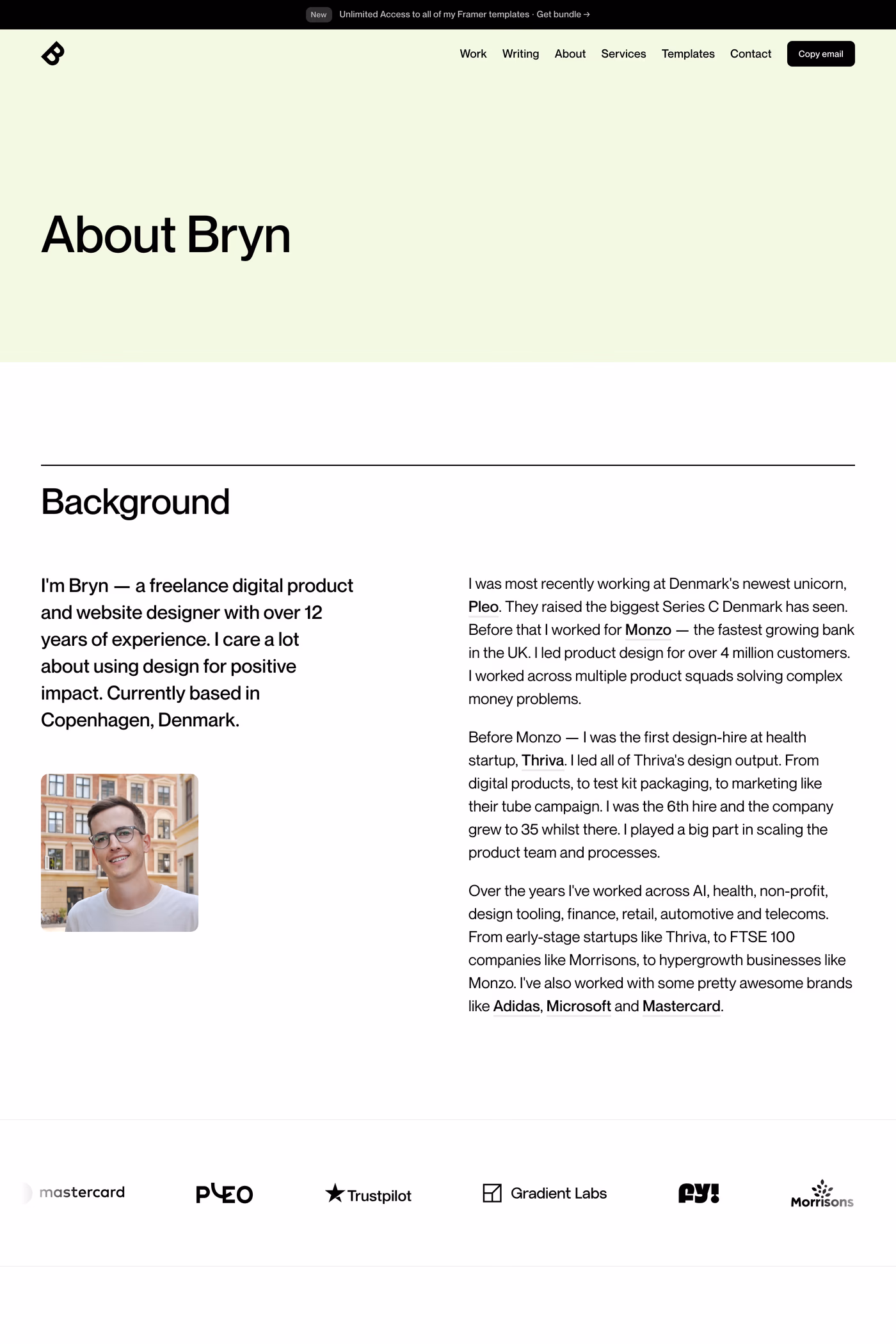 Bryn Taylor about page