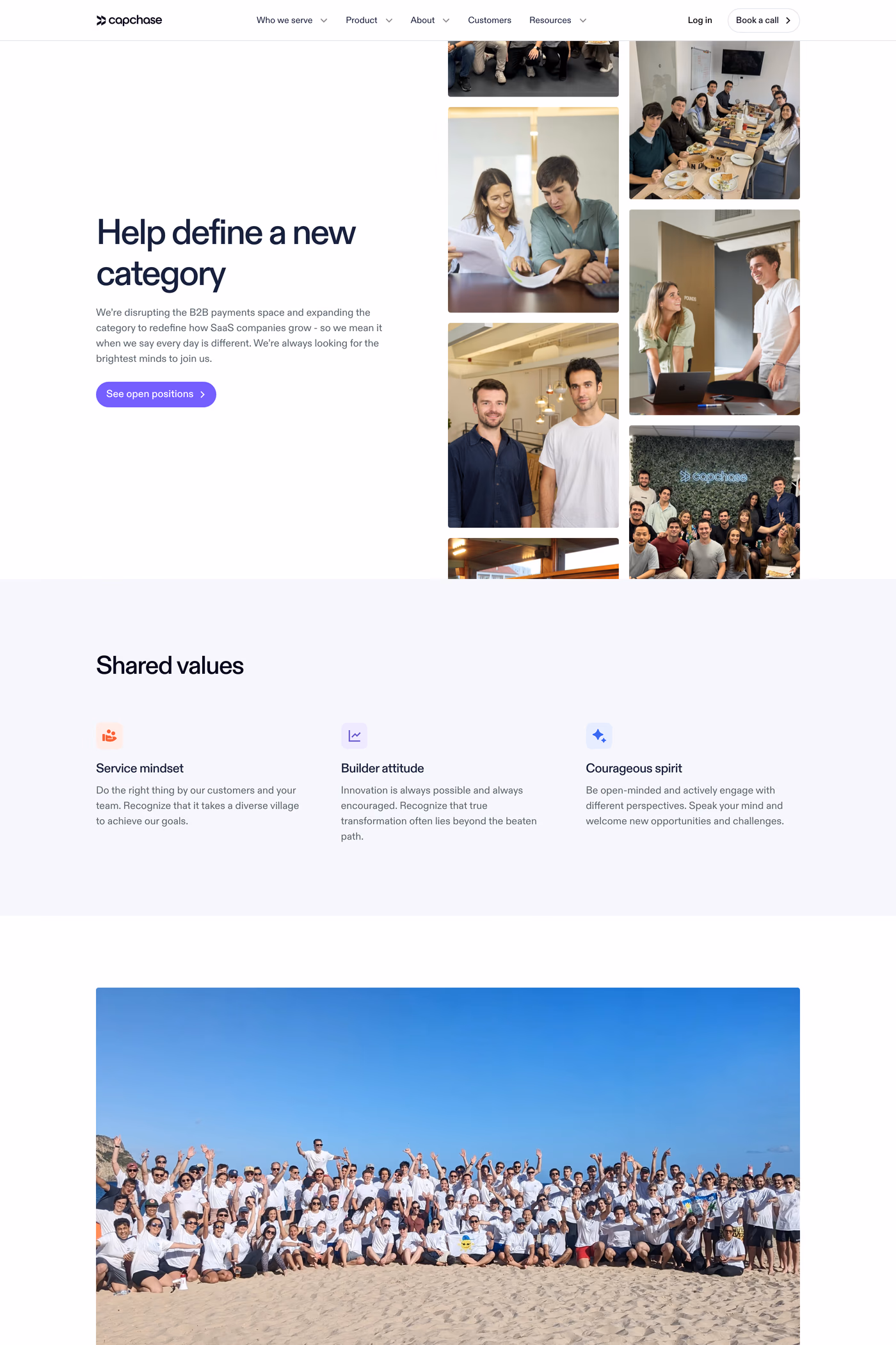 Capchase careers page