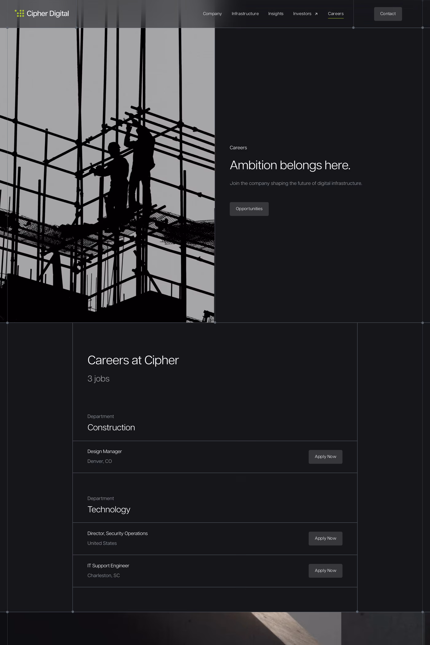 Cipher careers page