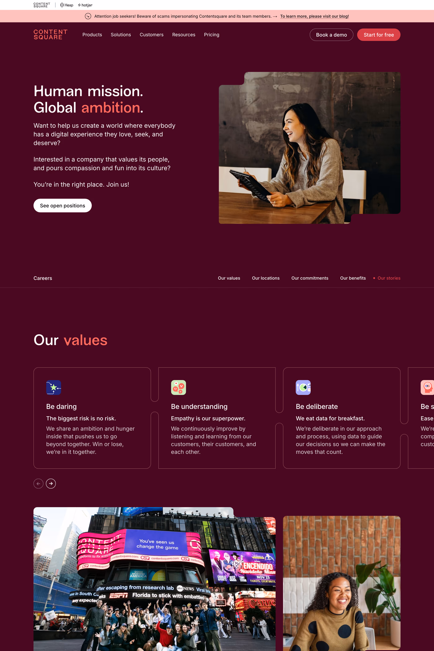 Contentsquare careers page