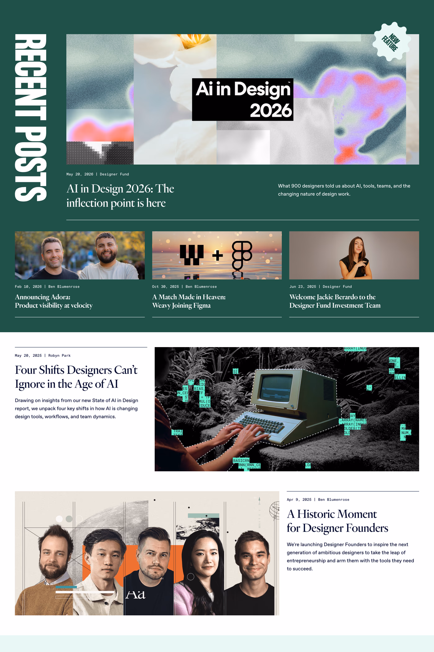 Designer Fund blog page