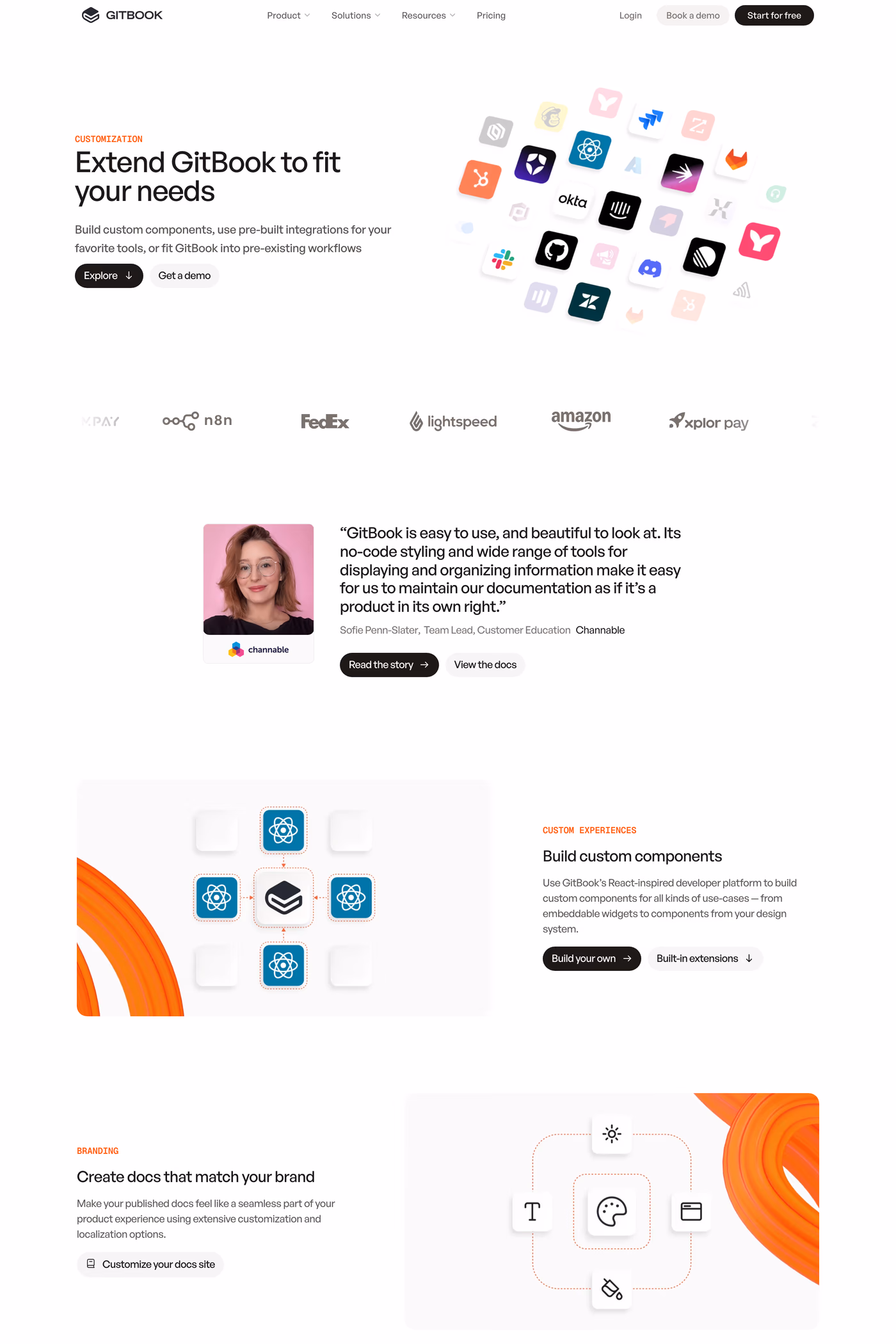 GitBook integrations page