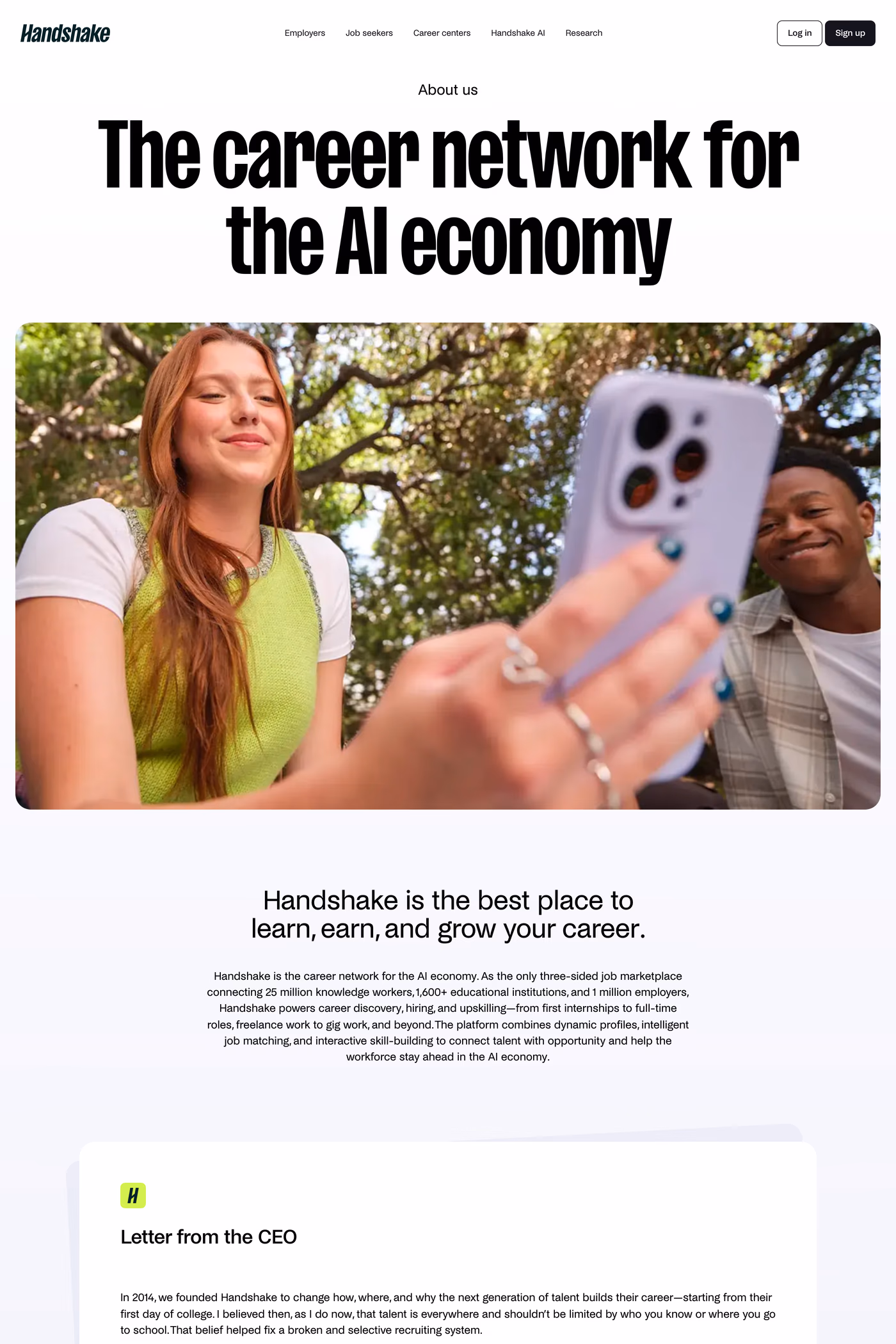 Handshake about page