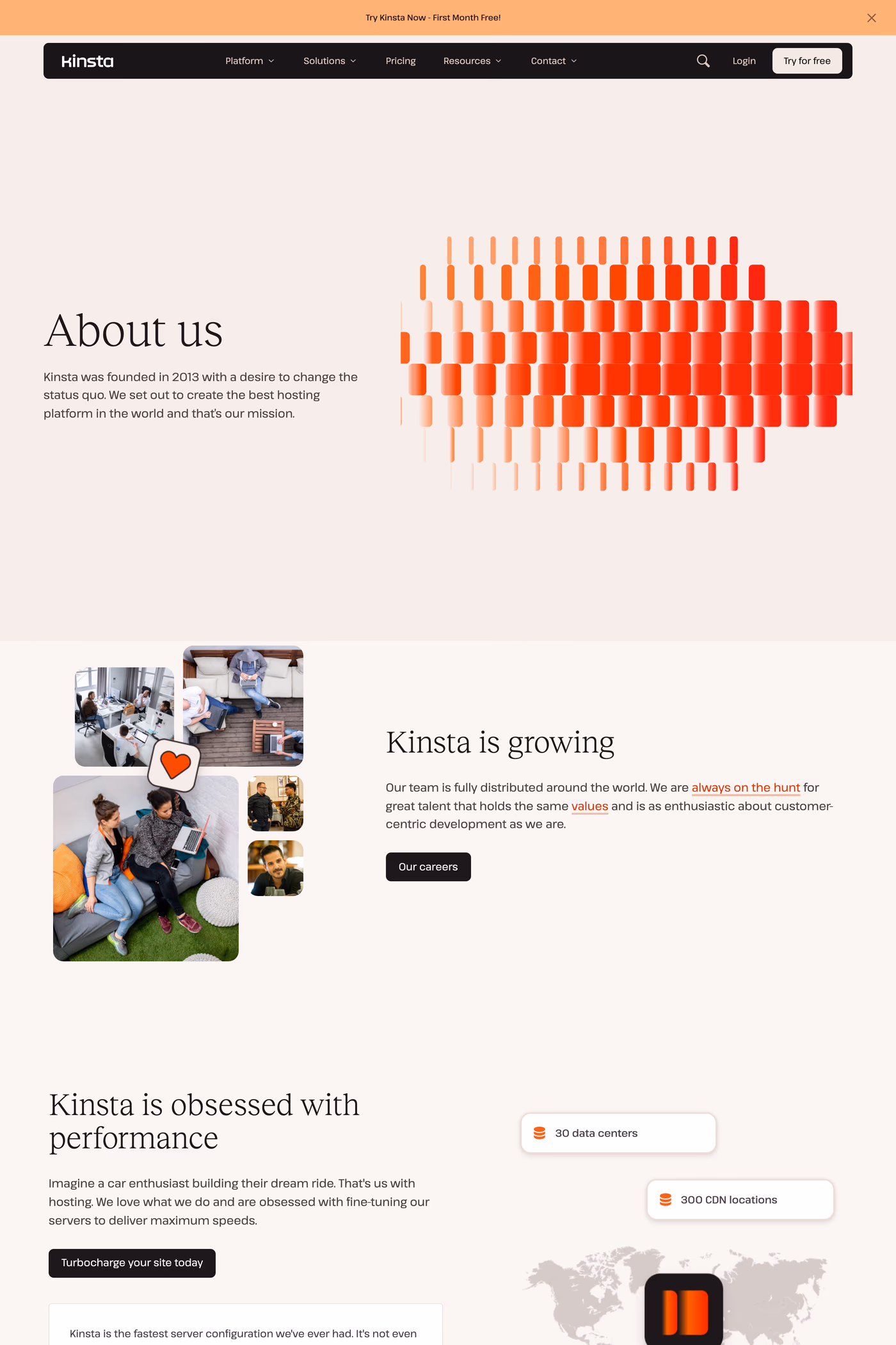 Kinsta about page