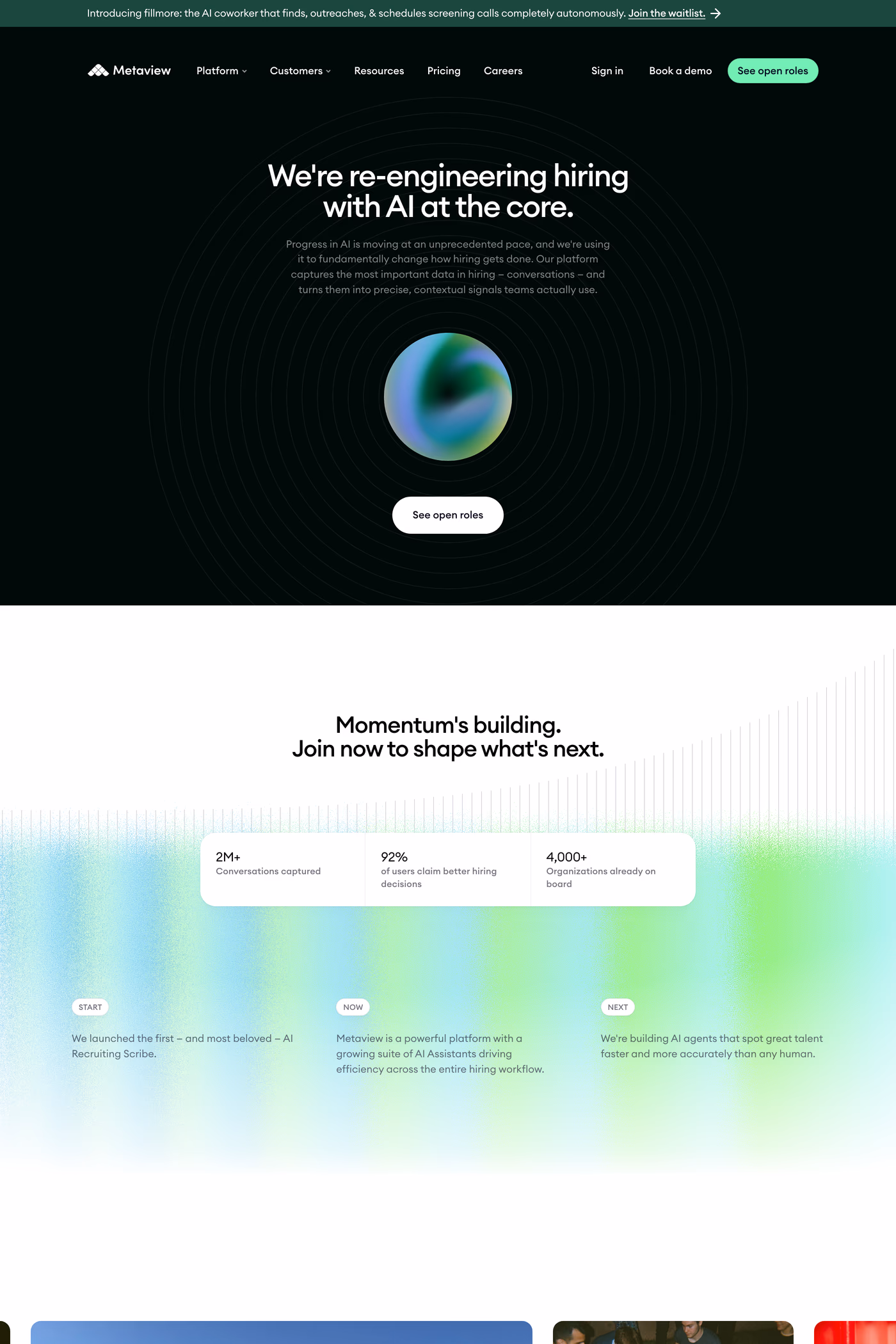 Metaview careers page