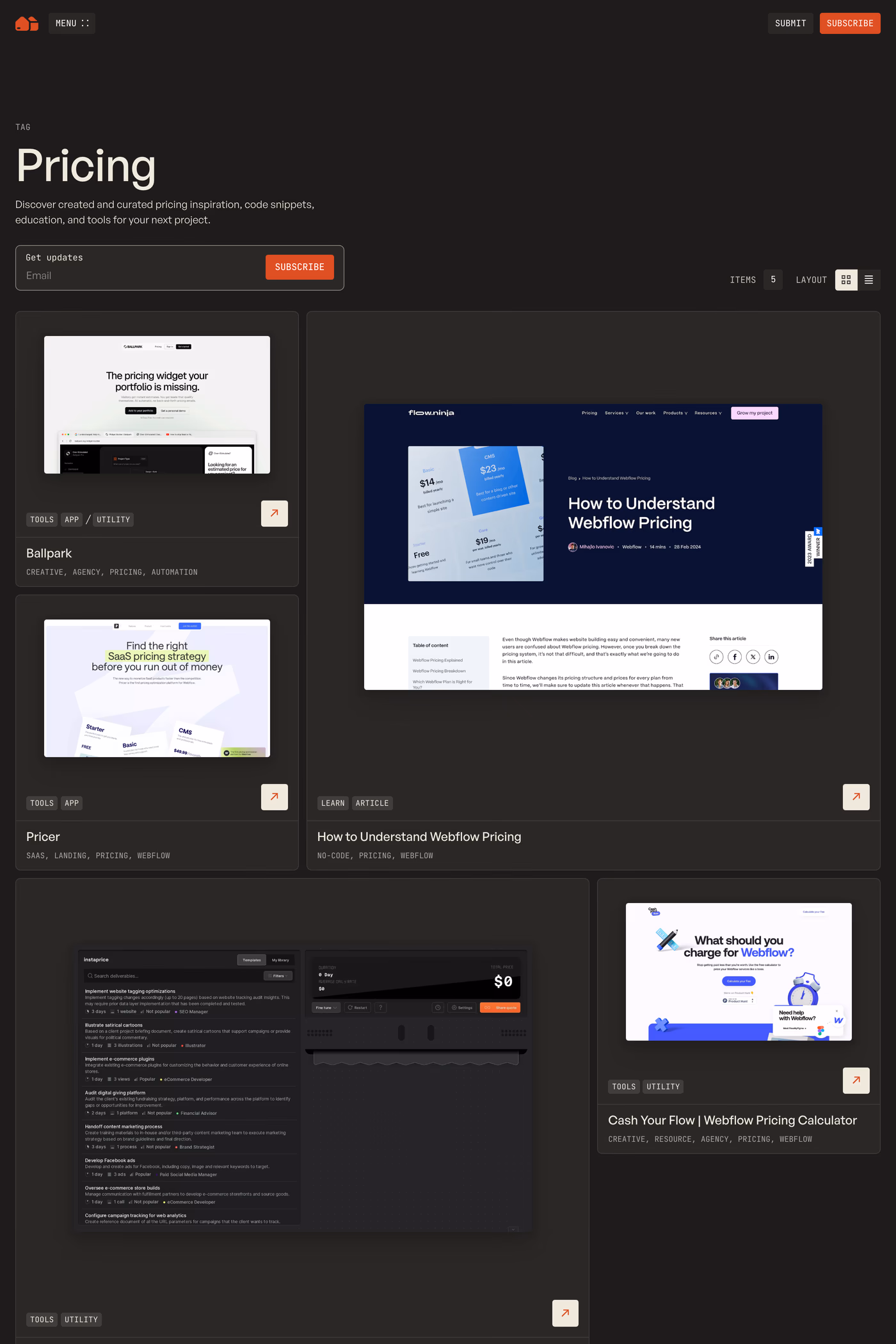 No-Code Supply Co pricing page