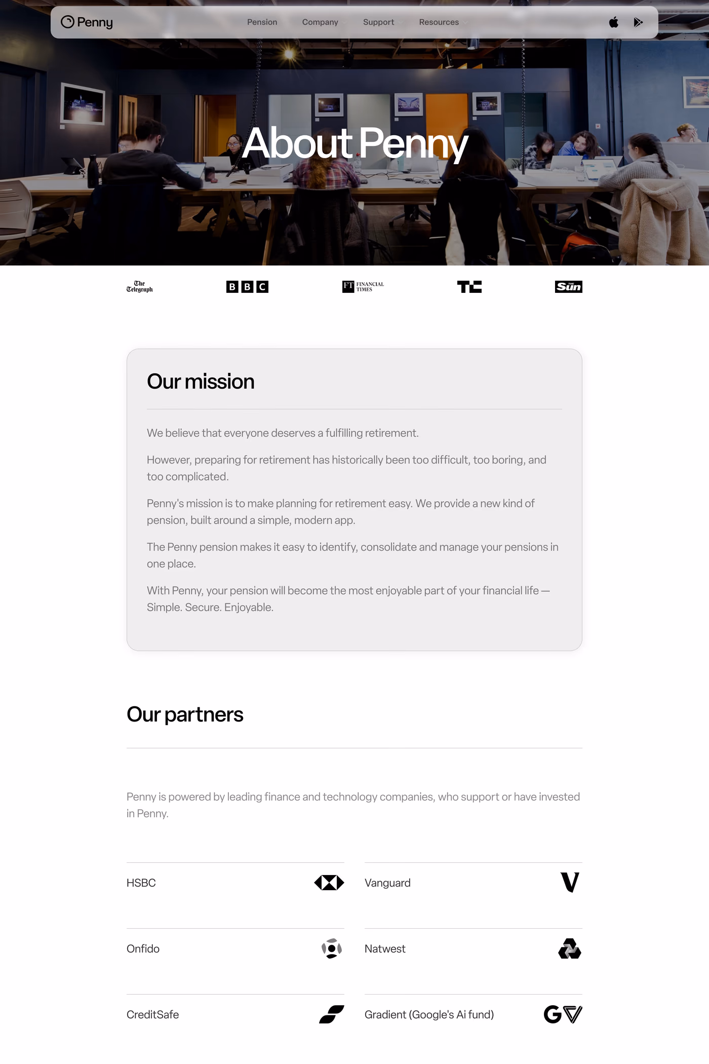 Penny Pension about page