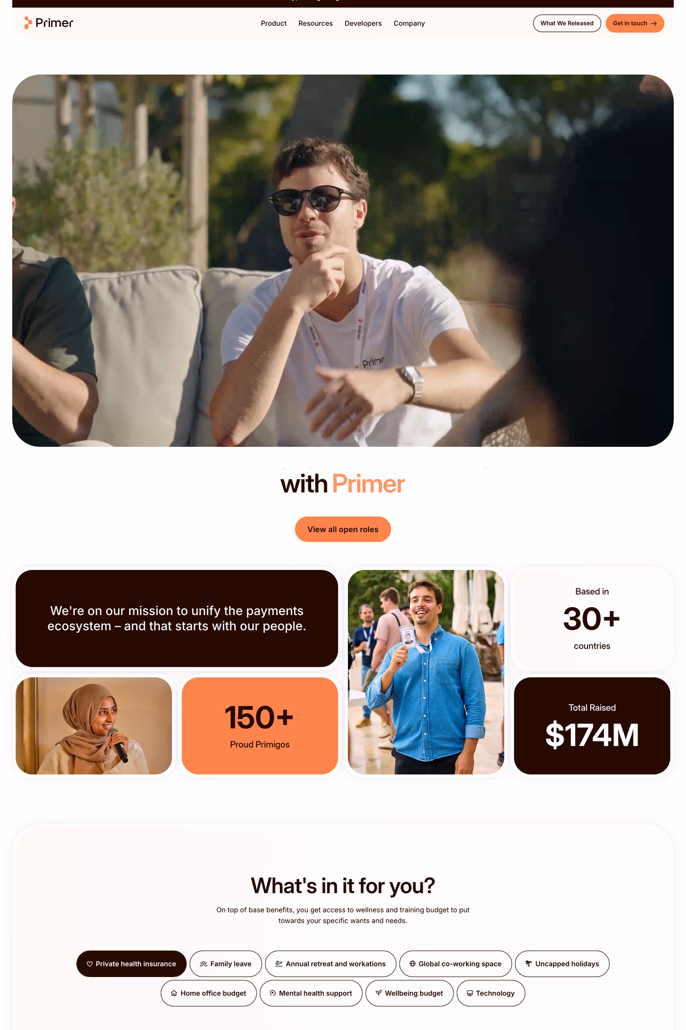 Primer careers page
