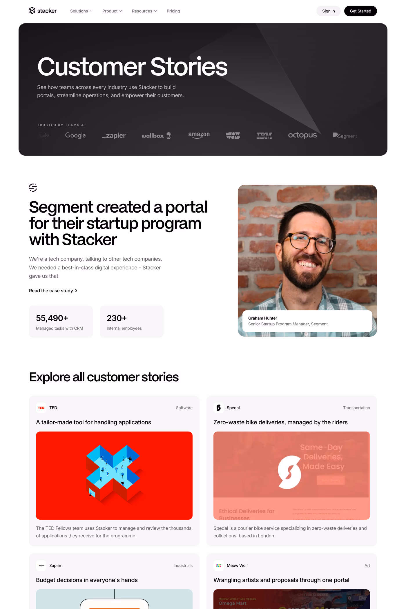 Stacker case studies page