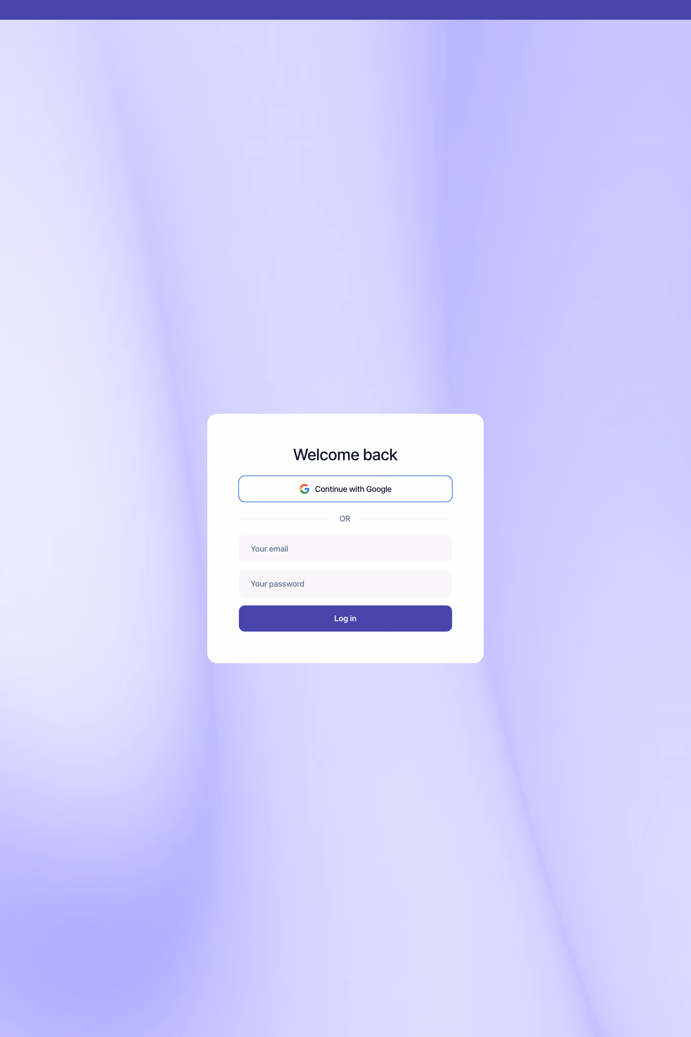 Wedge login page