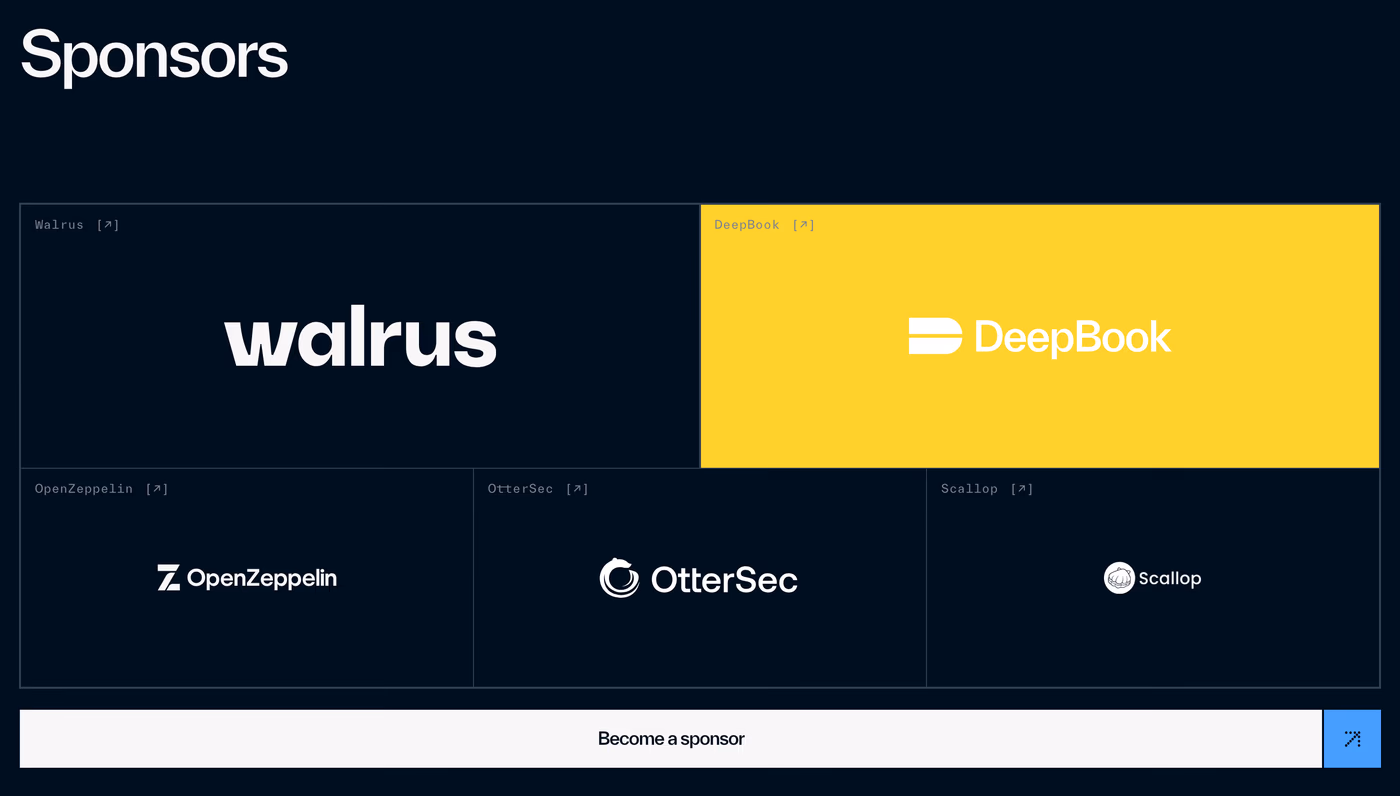 Sui Overflow 2025 Logos section