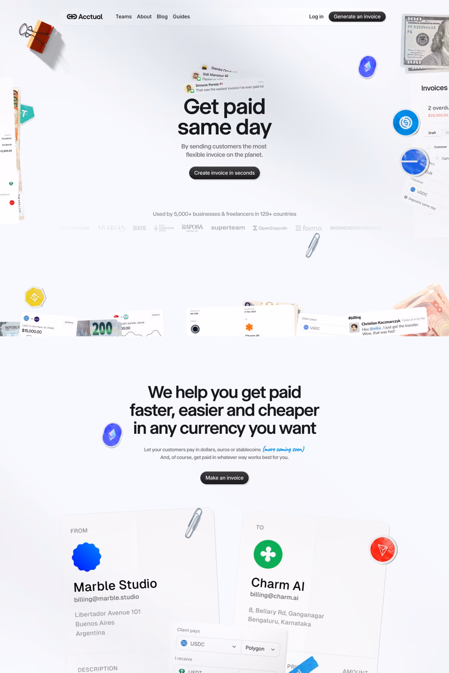 Acctual website screenshot