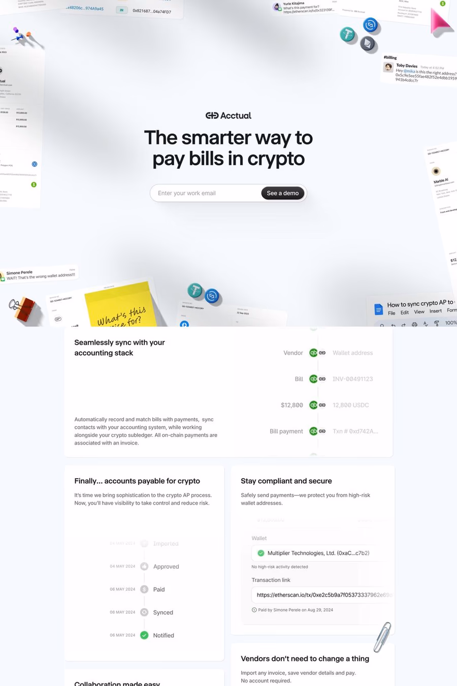 Acctual website screenshot