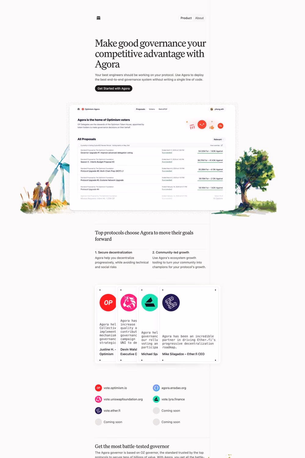 Agora website screenshot