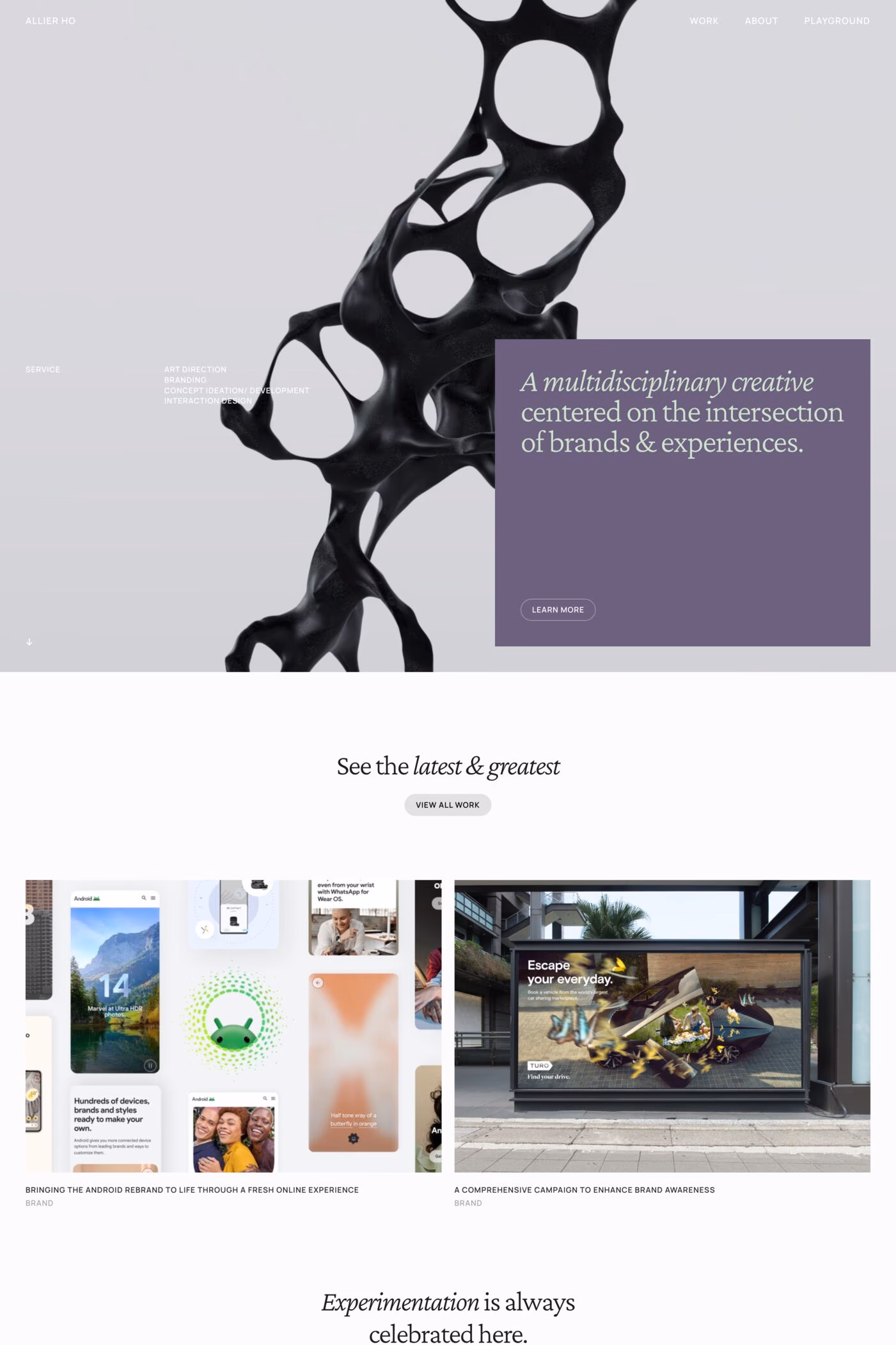 Allier Ho website screenshot