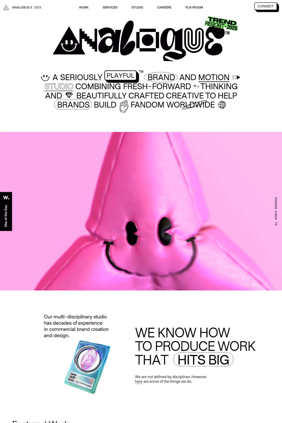 ANALOGUE website screenshot