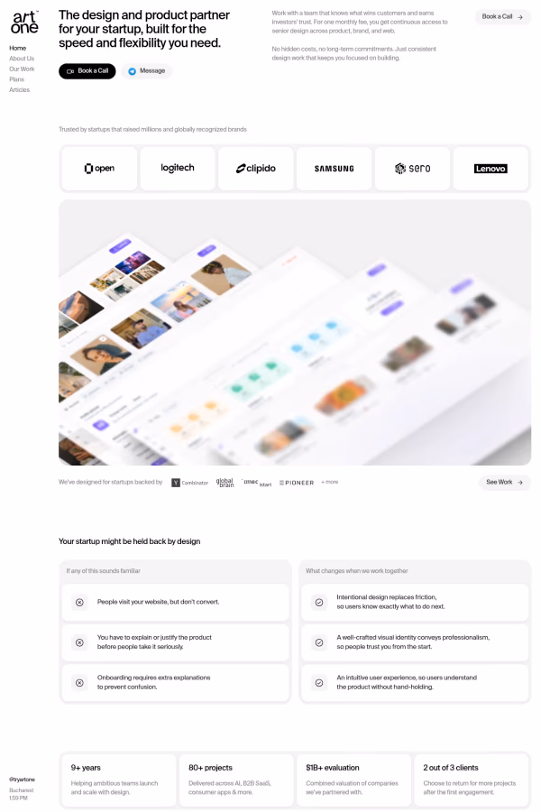 Artone Studio website screenshot