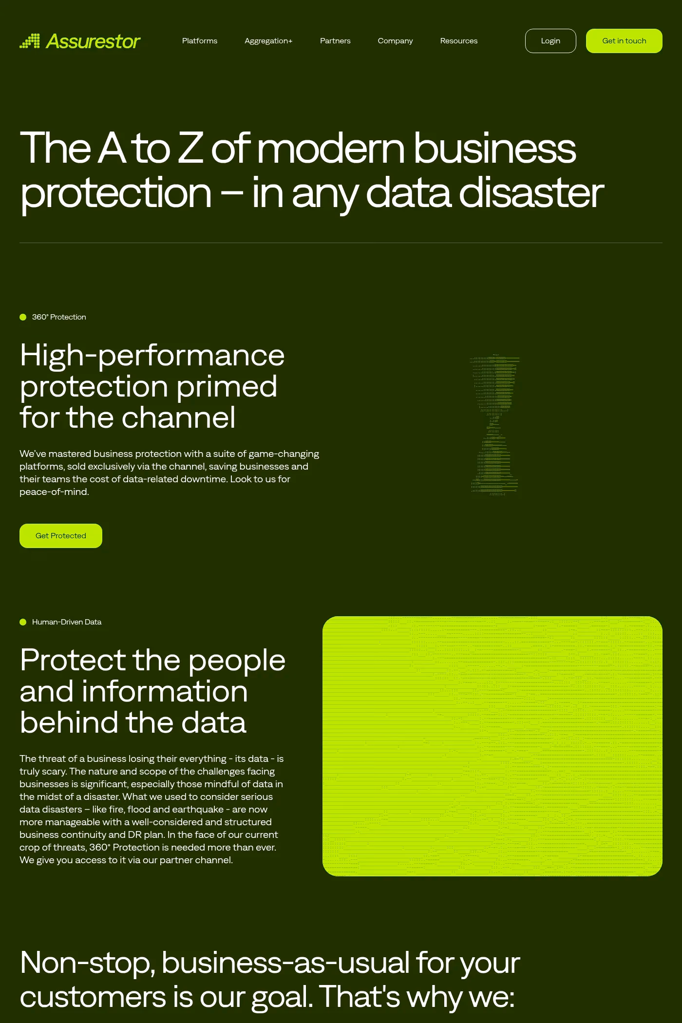 Assurestor website screenshot