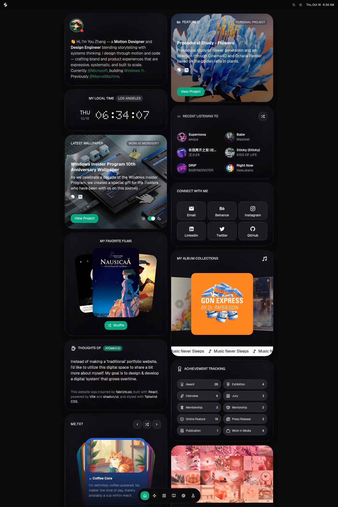 ATOM63 website screenshot