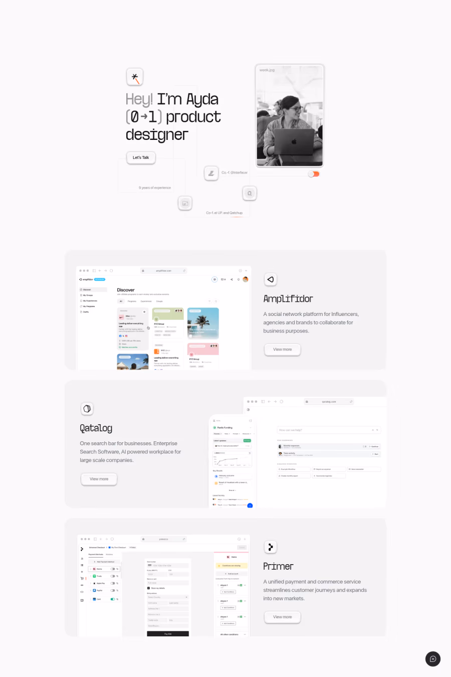 Ayda Oz website screenshot