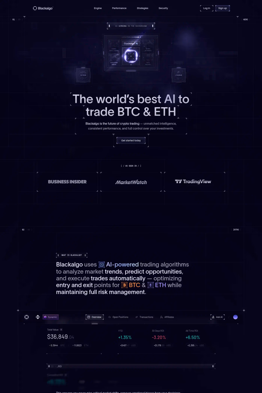 Blackalgo website screenshot