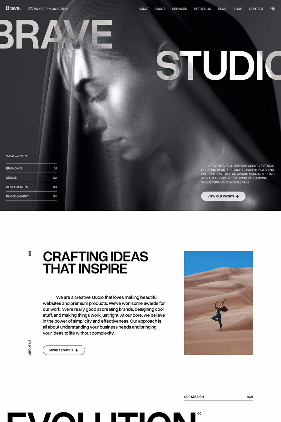 Brave Studio template screenshot