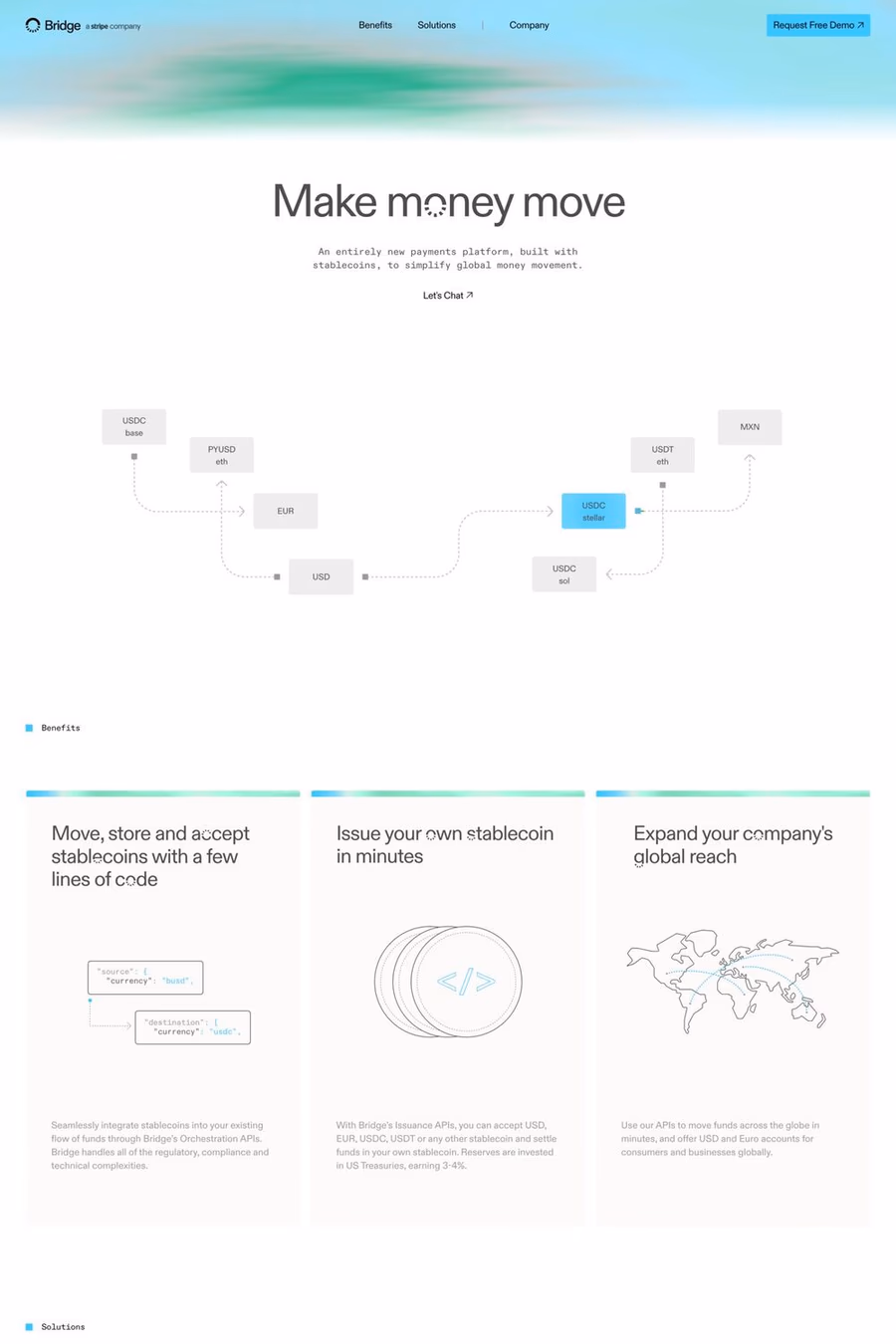 Bridge website screenshot