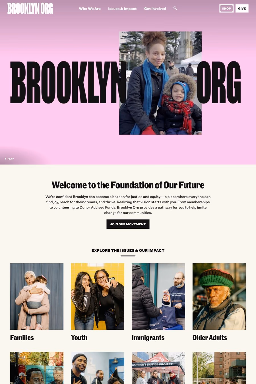 Brooklyn Org website screenshot