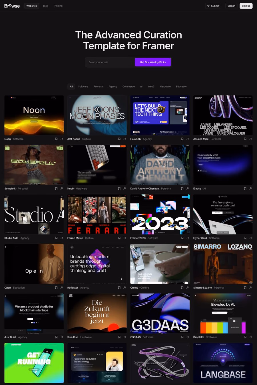 Browse template screenshot