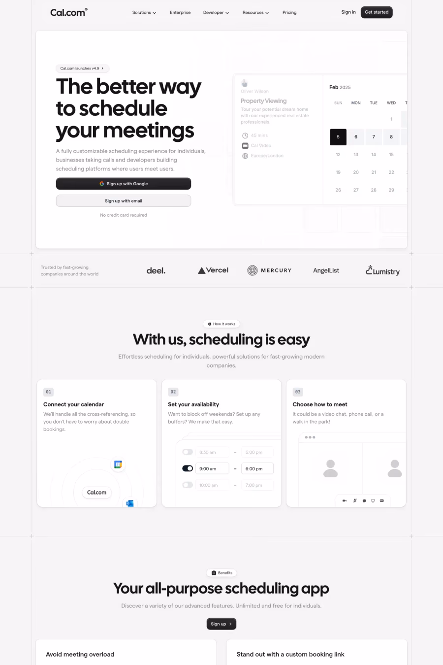 Cal.com website screenshot