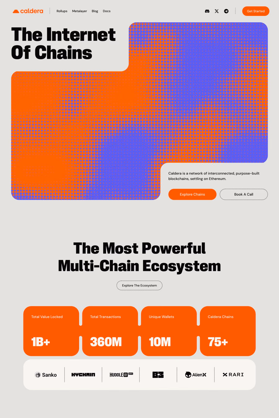 Caldera website screenshot