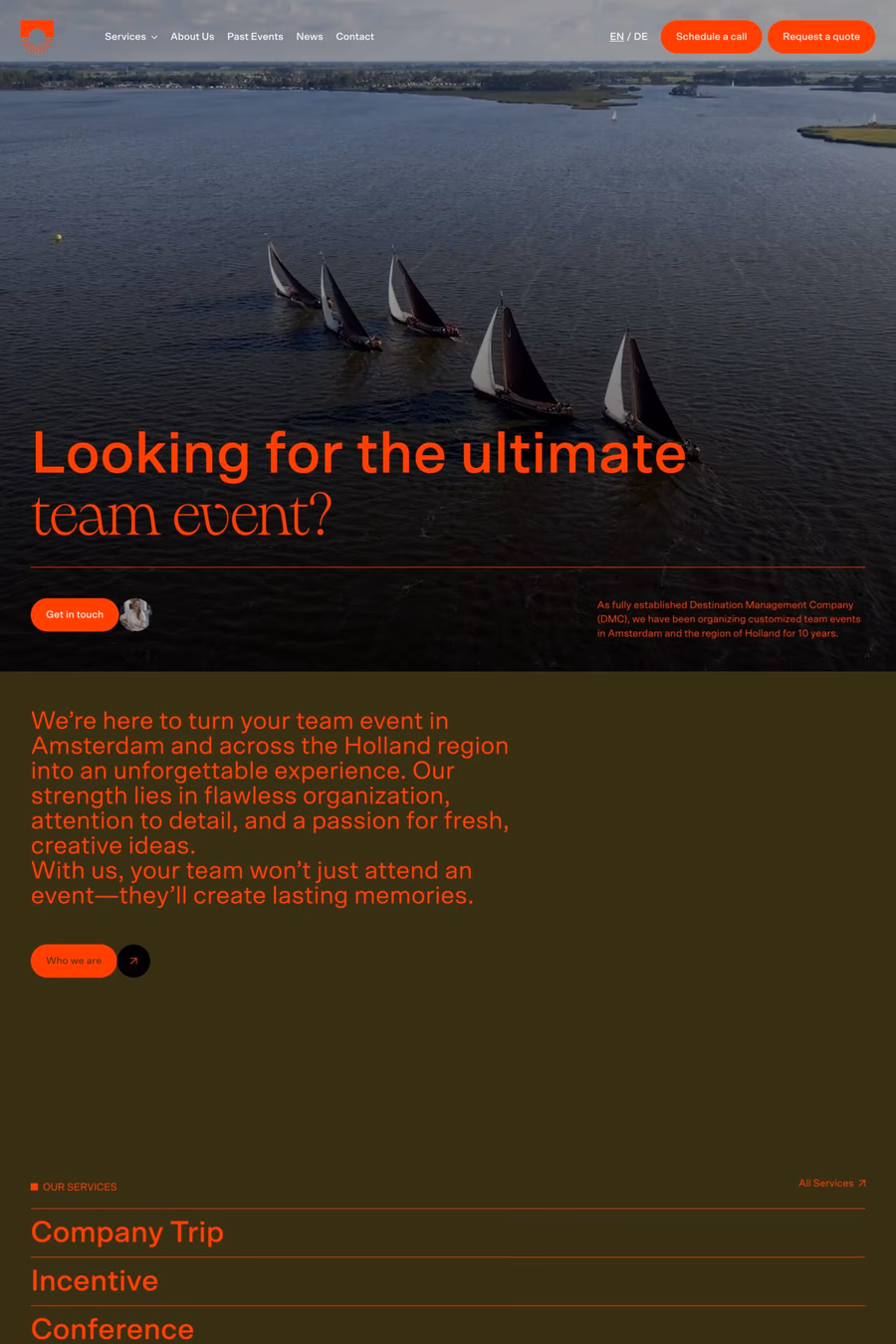 Canals and Windmills website screenshot
