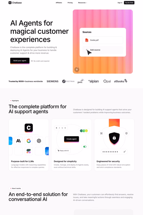 Chatbase website screenshot