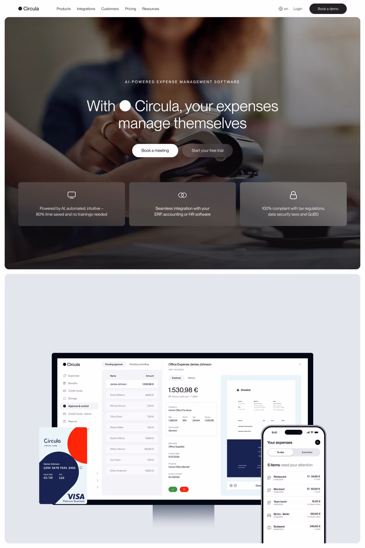 Circula website screenshot