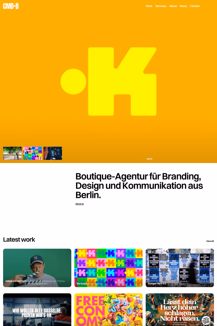 CMD+B website screenshot