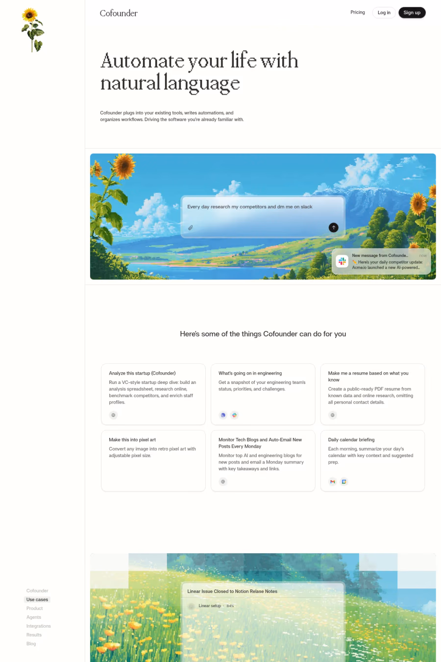 Cofounder website screenshot