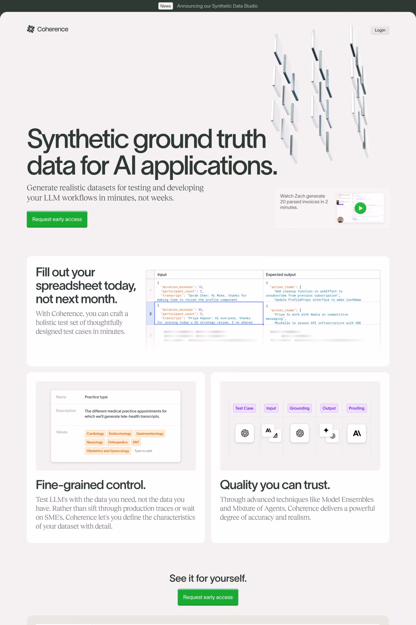 Coherence website screenshot