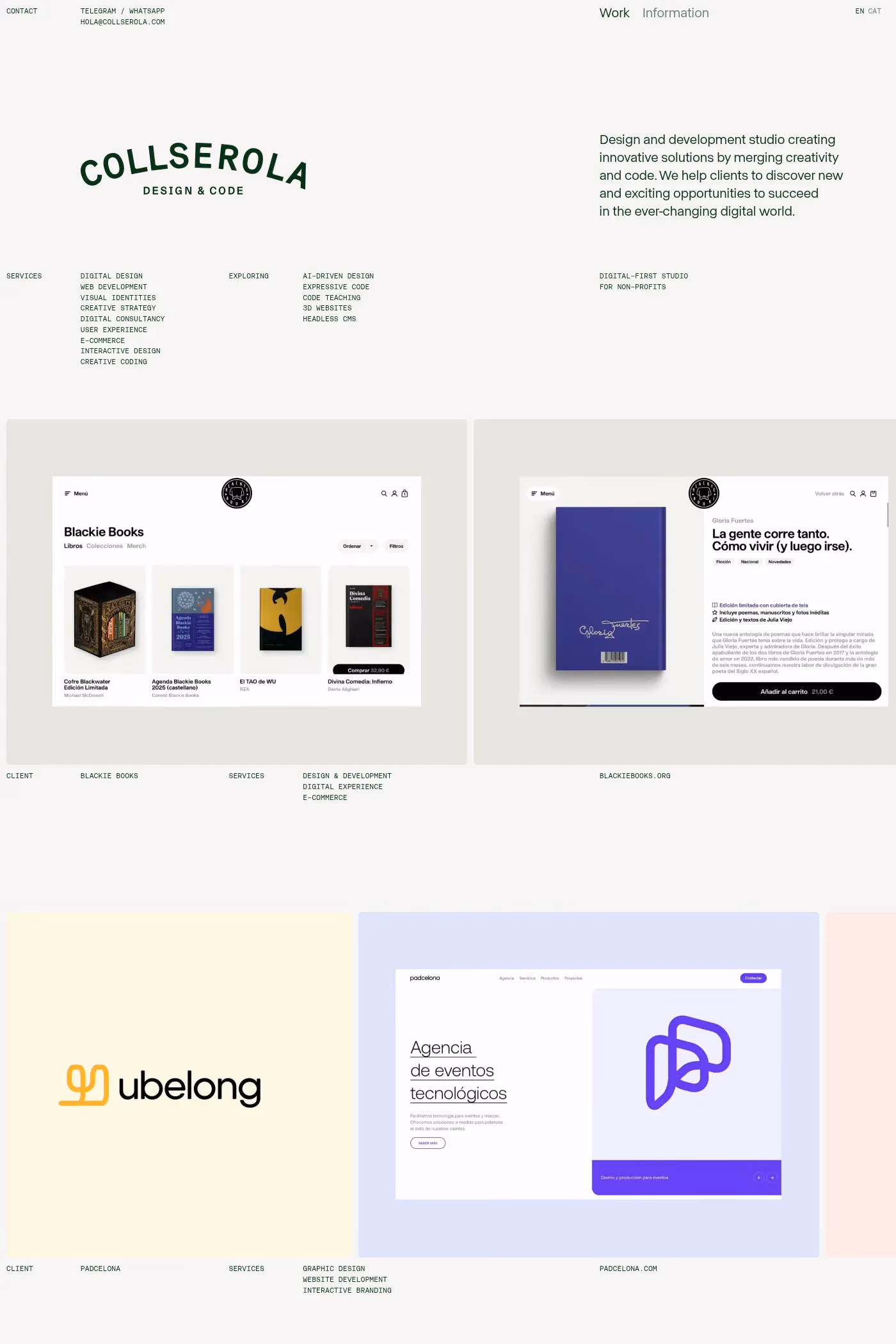 Collserola website screenshot