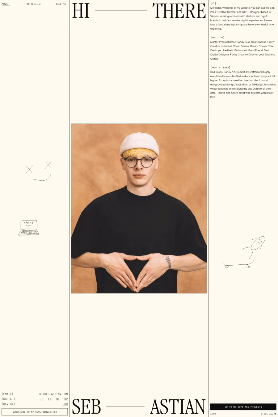 Seb-astian website screenshot