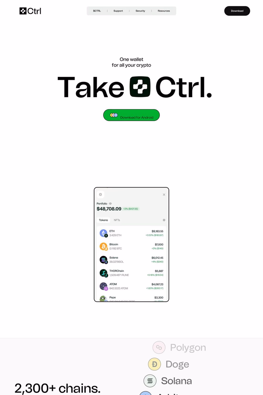 Ctrl website screenshot