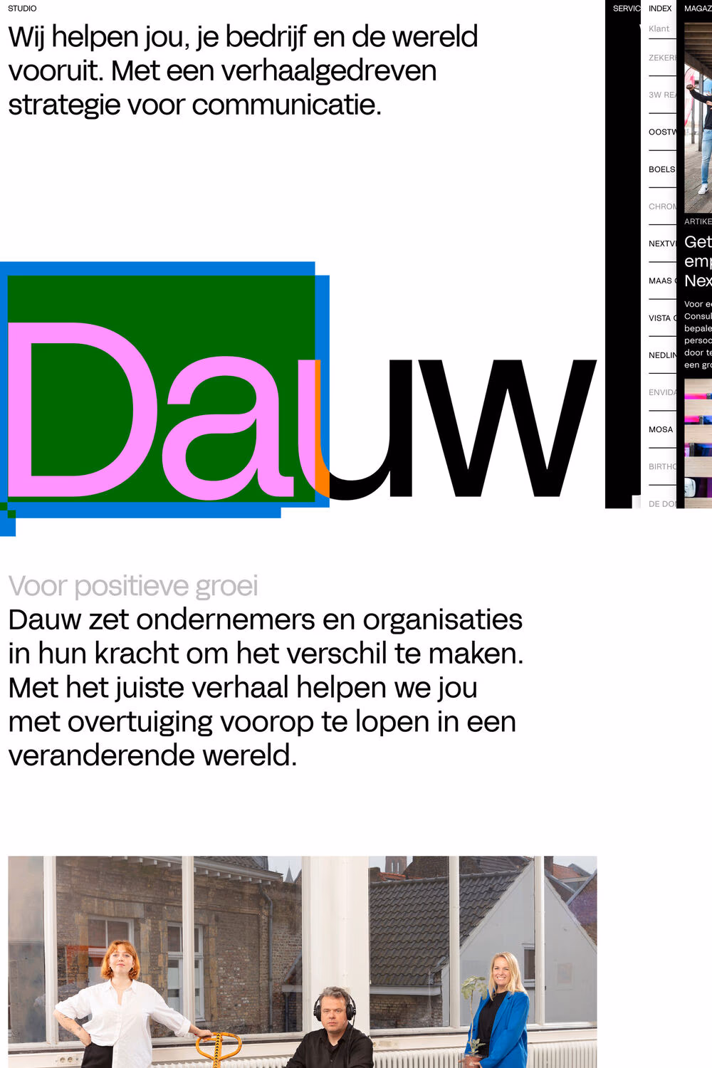 Dauw website screenshot
