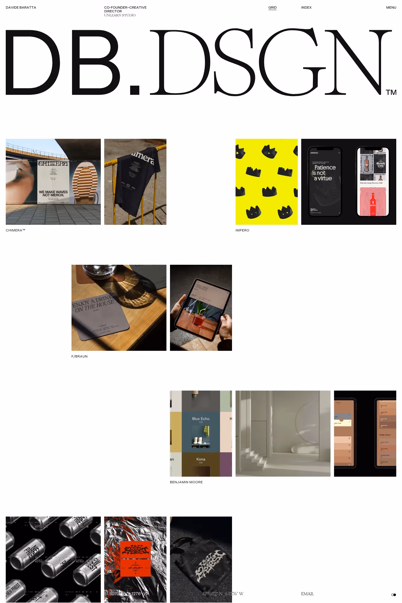 Davide Baratta website screenshot