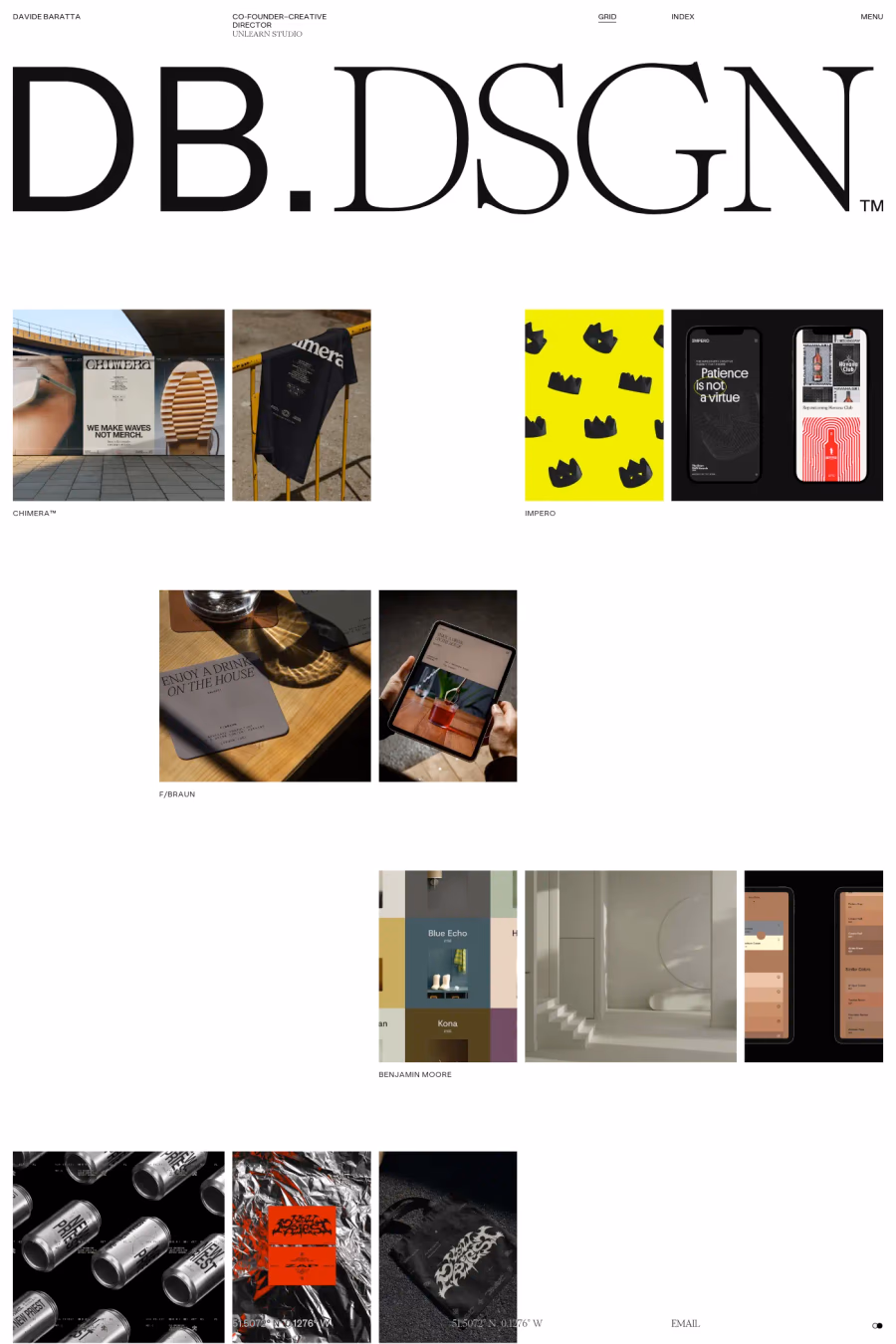 Davide Baratta website screenshot