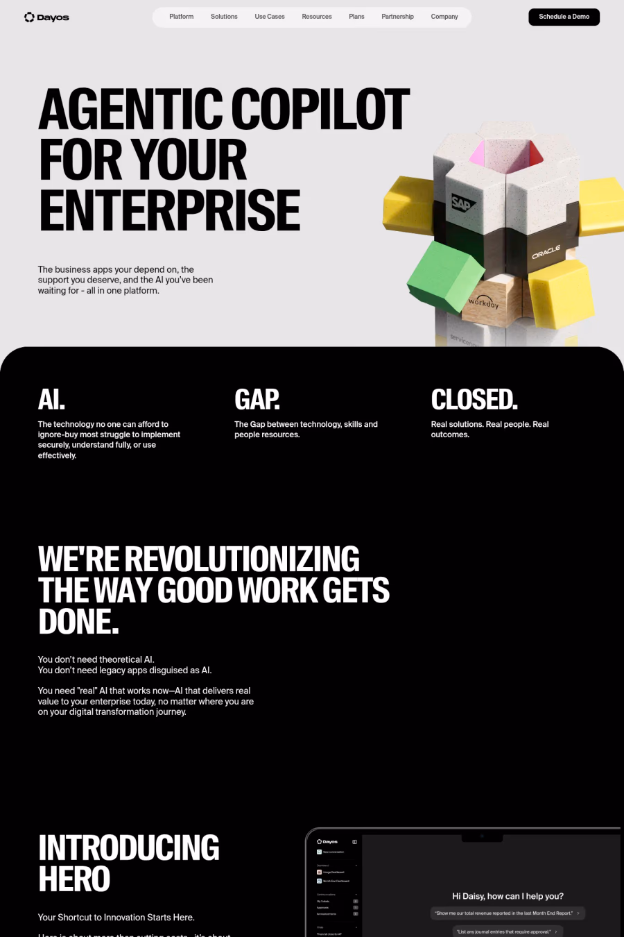 Dayos website screenshot