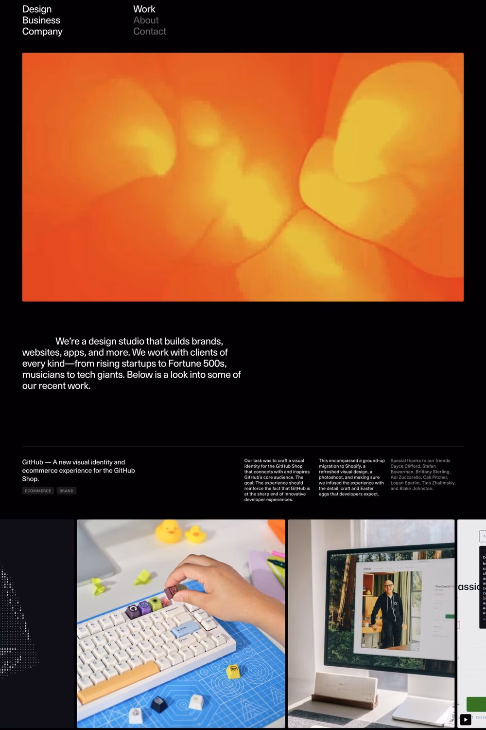 Design Business Company website screenshot