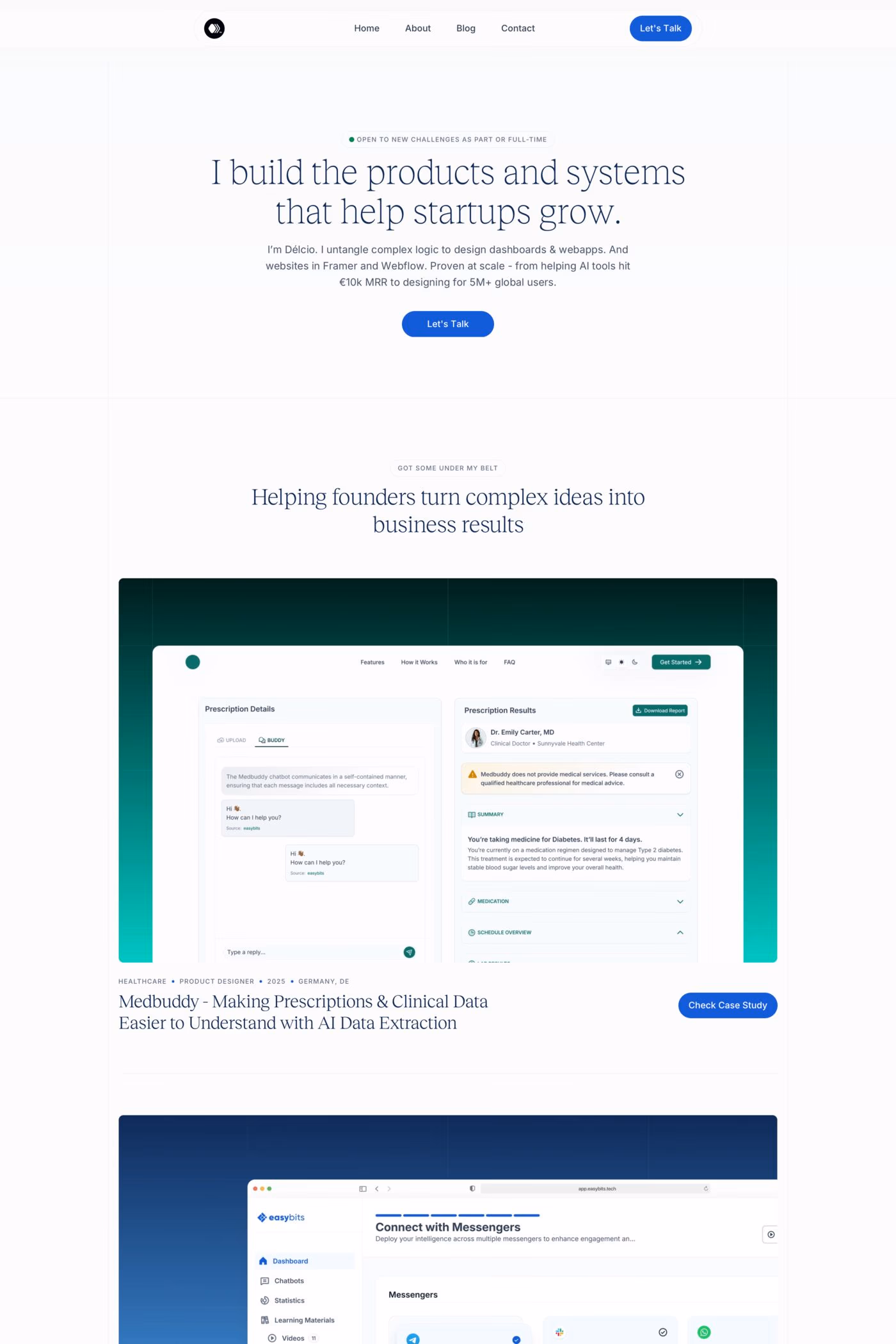 Delcio Designs website screenshot