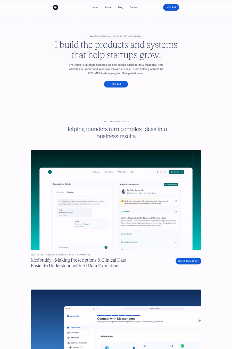 Delcio Designs website screenshot